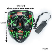 Load image into Gallery viewer, Led Mask Halloween Party Masque Masquerade Masks Neon Maske Light Glow In The Dark Mascara Horror Maska Glowing Masker Purge