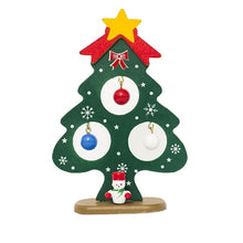Load image into Gallery viewer, Christmas Tree Small Ornament Mini Painted Christmas Tree Decorations Christmas Wooden Card New Year's Decorations For Home