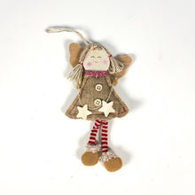Load image into Gallery viewer, Christmas Decorations Wood Chips Christmas Smile Angel Doll Pendant Christmas Tree Ornaments Xmas Decorations for Home Kids Toys