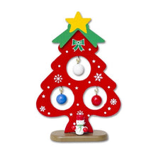 Load image into Gallery viewer, Christmas Tree Small Ornament Mini Painted Christmas Tree Decorations Christmas Wooden Card New Year's Decorations For Home