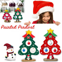 Load image into Gallery viewer, Christmas Tree Small Ornament Mini Painted Christmas Tree Decorations Christmas Wooden Card New Year's Decorations For Home