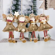 Load image into Gallery viewer, Christmas Decorations Wood Chips Christmas Smile Angel Doll Pendant Christmas Tree Ornaments Xmas Decorations for Home Kids Toys