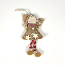 Load image into Gallery viewer, Christmas Decorations Wood Chips Christmas Smile Angel Doll Pendant Christmas Tree Ornaments Xmas Decorations for Home Kids Toys