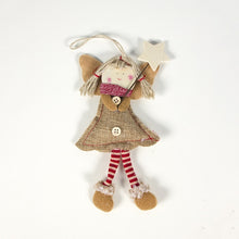 Load image into Gallery viewer, Christmas Decorations Wood Chips Christmas Smile Angel Doll Pendant Christmas Tree Ornaments Xmas Decorations for Home Kids Toys