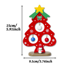 Load image into Gallery viewer, Christmas Tree Small Ornament Mini Painted Christmas Tree Decorations Christmas Wooden Card New Year's Decorations For Home